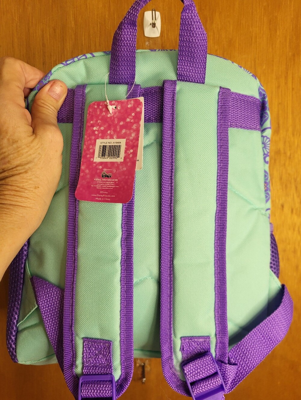 Disney Princess Jasmine Backpack in Teal, Gold and Purple - Picture 3 of 14